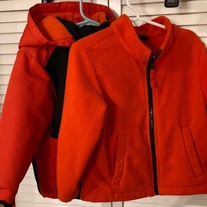 2 Piece Set: Boys Sz 3t Coat and Matching Fleece